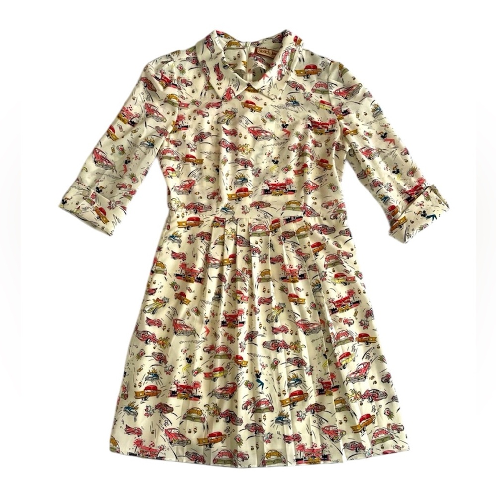 Beach Bash By Art And Tatyana Dress Rockabilly 1950's Greaser Theme Cars Size M